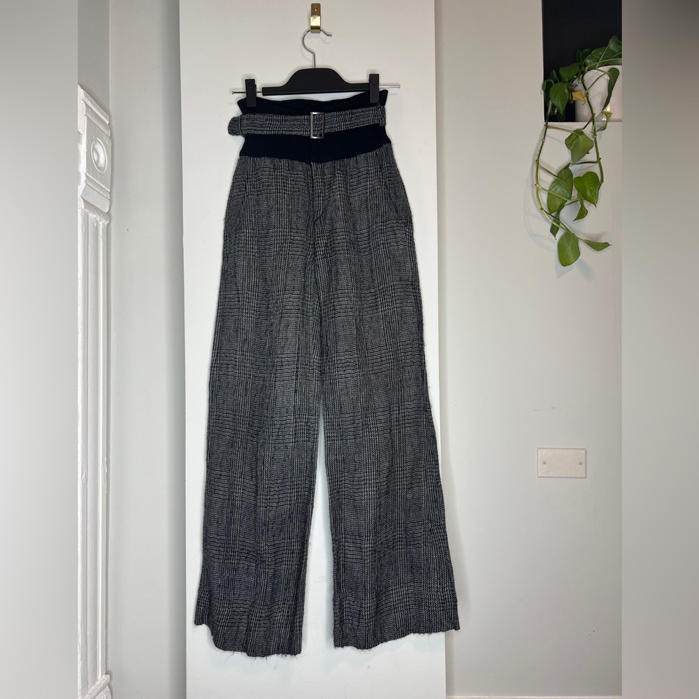 Vintage Philosophy Di Alberta Ferretti Belted High-waisted Wide-leg Pants